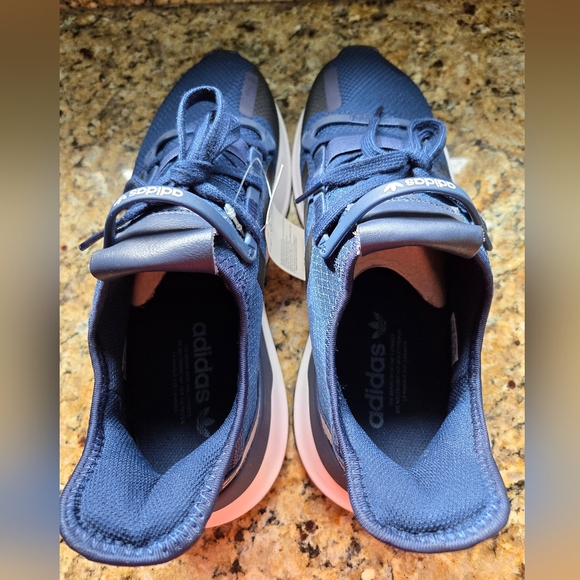 New With Tags Adidas Blue and White Sneakers with Chunky Sole - Picture 5 of 9